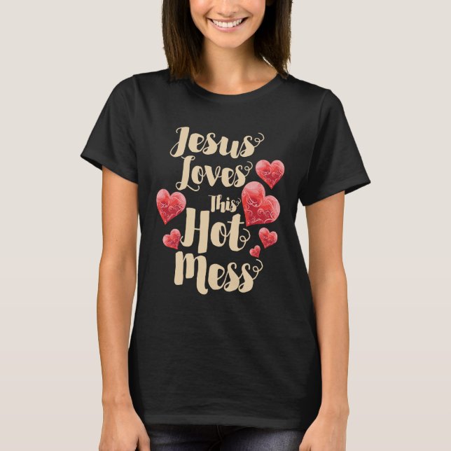 Camiseta Jesus Adora Essa Mulher Cristã Quente E Menos (Frente)
