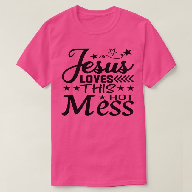 Camiseta Jesus Adora Esta Mess Quente (Frente do Design)