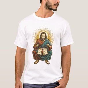 Camiseta Jesus Ajustando Cueca Incomoda Durante Agachamento