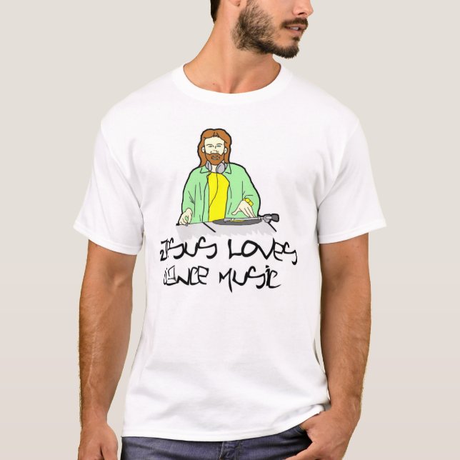 Camiseta Jesus ama a música de dança (Frente)