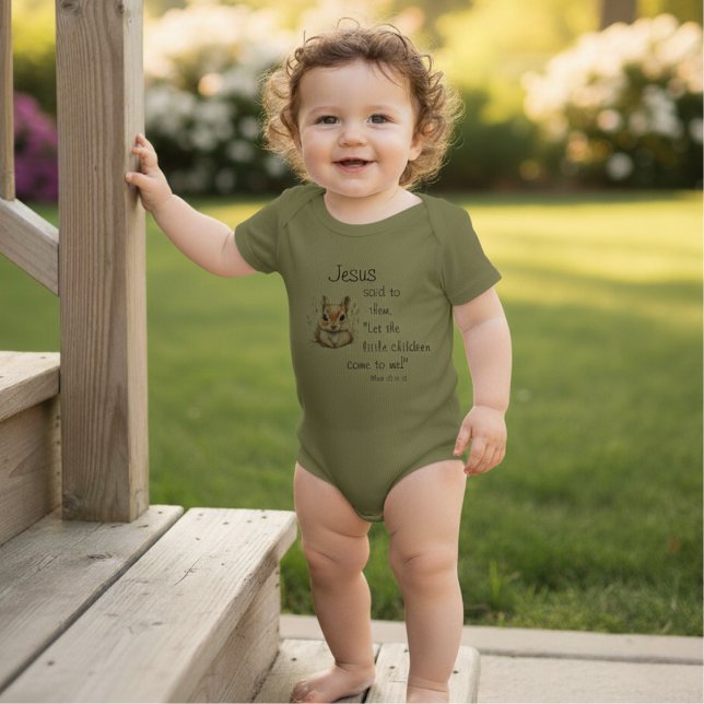 Camiseta Jesus ama as crianças Crianças de macacão (Criador carregado)