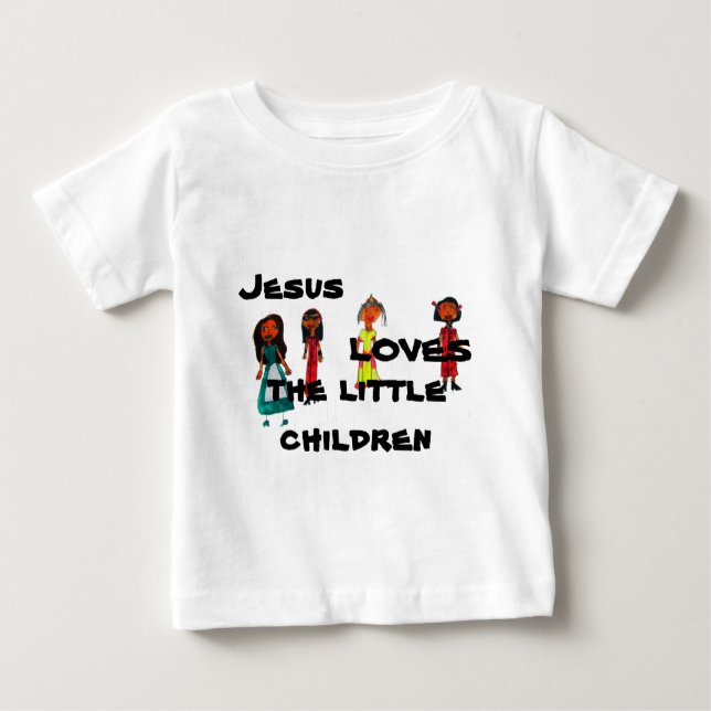Camiseta Jesus ama as crianças pequenas (Frente)
