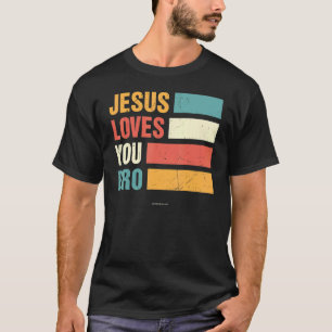 Camiseta Jesus Ama Bro Bíblia Cristã Verso Religioso