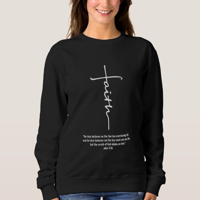 Camiseta Jesus ama| Faith Cross Christian Jesus Faith Deus (Frente)