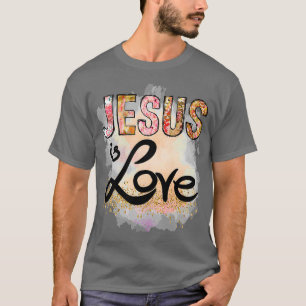 Camiseta Jesus ama Jesus Cristo Páscoa cristã