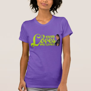 Camiseta Jesus ama meu tom