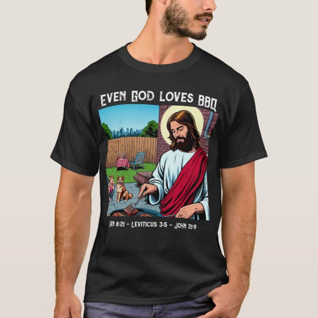 Camiseta Jesus ama o CHURRASCO (Frente)