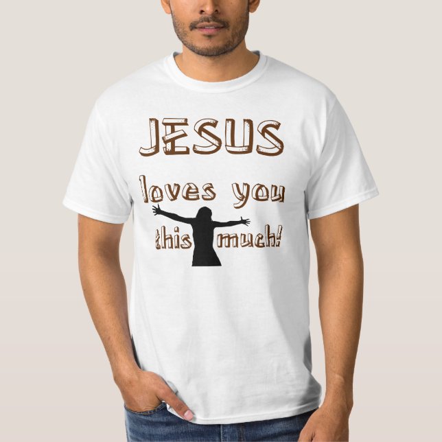 Camiseta Jesus ama-o este muito (Frente)