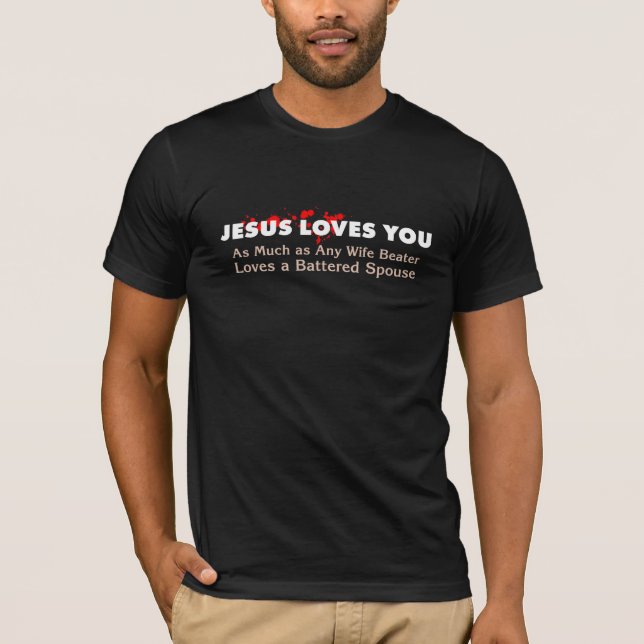 Camiseta Jesus ama-o este muito (Frente)