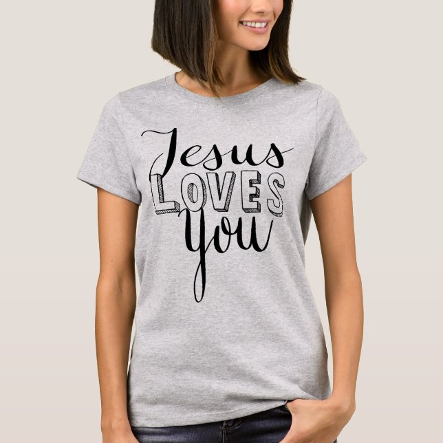 Camiseta Jesus ama-o Tshirt (Frente)