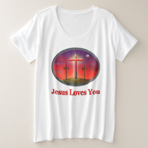 Camiseta Jesus ama sua roupa cristã