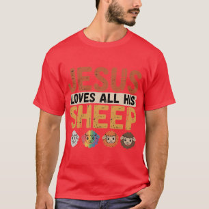 Camiseta Jesus Ama Todas As Suas Ovelhas Cristianismo Arco-