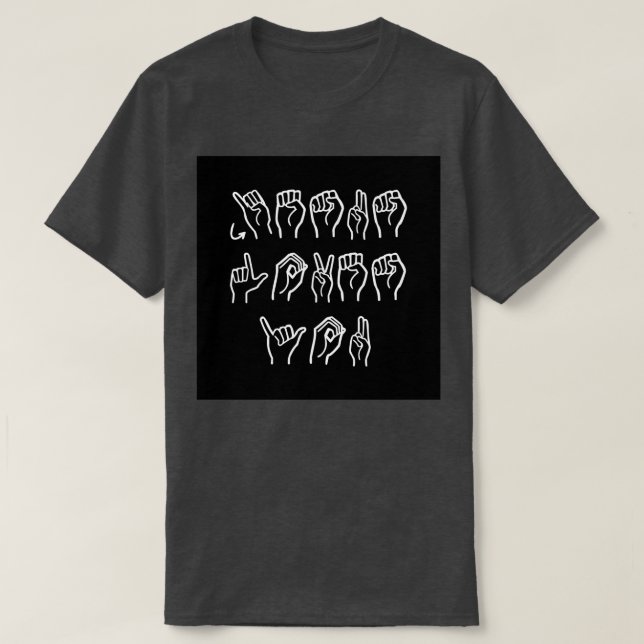 Camiseta Jesus ama você ASL 1 (Frente do Design)