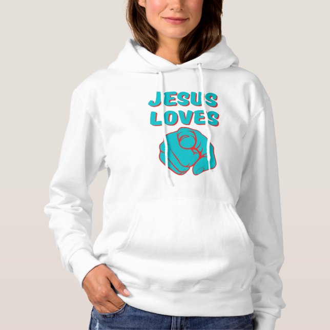 Camiseta Jesus ama você, com base na fé, citações femininas (Frente)