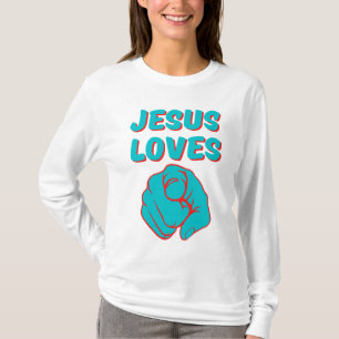 Camiseta Jesus ama você, com base na fé, citações femininas