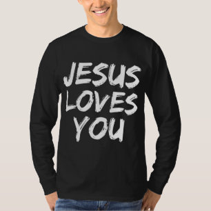 Camiseta Jesus ama você por mulheres que amam a fé cristã