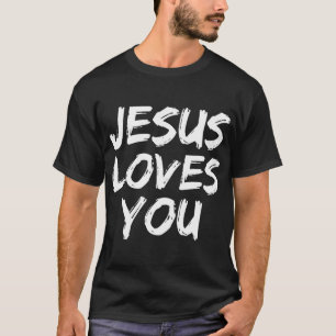 Camiseta Jesus ama você por mulheres que amam a fé cristã