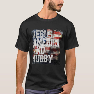 Camiseta Jesus América e Rugby 4 de julho EUA