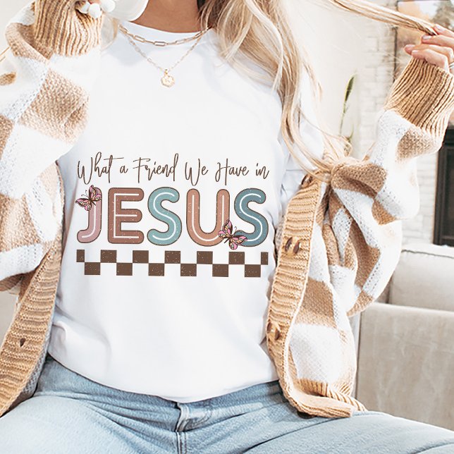 Camiseta Jesus Amigo da fé religiosa cristã (Religious Quote Tee )