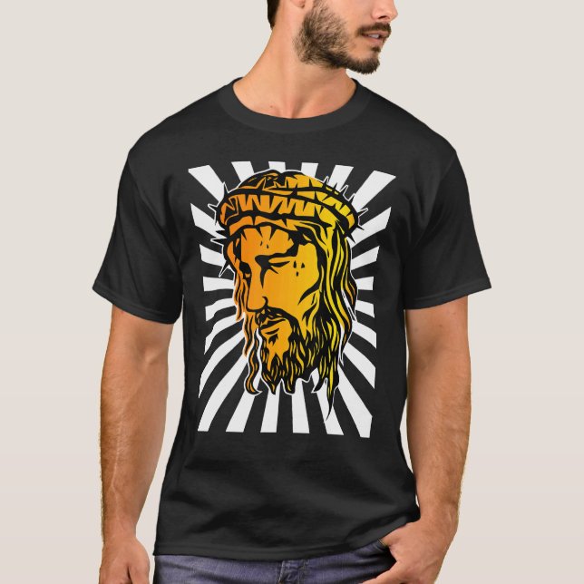 Camiseta Jesus Ampliou A Face E O Raio Sol Art 1° (Frente)