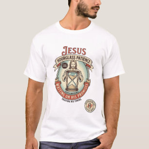 Camiseta Jesus Ampulheta Paciência Jesus Ampulheta Paciênci