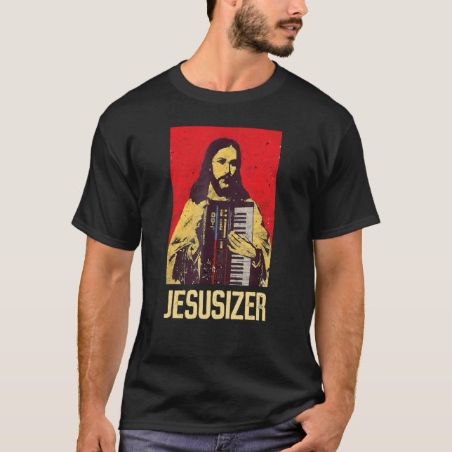 Camiseta Jesus and Synthesizer  Techno (Frente)