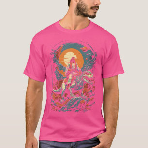 Camiseta Jesus Andando No Espaço T-Rex Dinossauro Meme Sci-