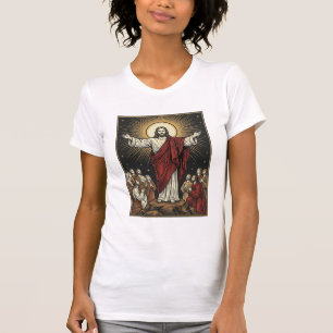 Camiseta Jesus Antigo Glória Radiante Gravação Cristã De