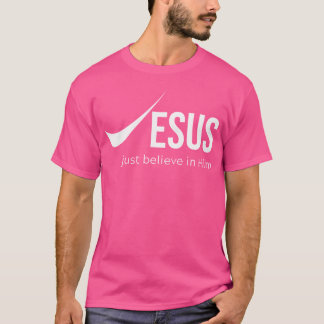 Camiseta Jesus Apenas Acredita Nele Tee Cristão Para Homens
