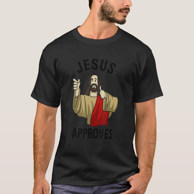 Camiseta Jesus Aprova o Companheiro Cristão Jesus (Frente)