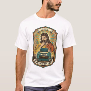 Camiseta Jesus Bandeja de Papel de Impressora Vazia Trabalh