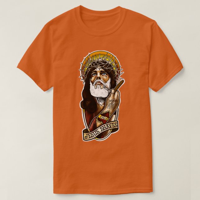Camiseta Jesus barba (Frente do Design)