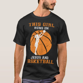 Camiseta Jesus Basquete Dando Presentes Cristãos Menina