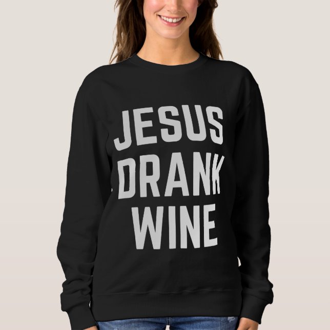 Camiseta Jesus Bebeu Vinho 51z7p (Frente)