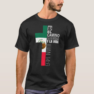 Camiseta Jesus Bíblia Cristã Verdadeira Bandeira Espanhola 