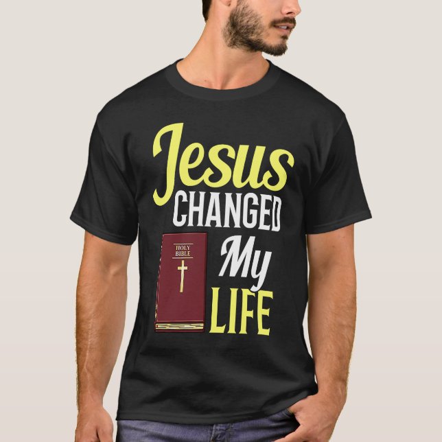 Camiseta Jesus Bíblia Cross Nazareth Estudo cita (Frente)