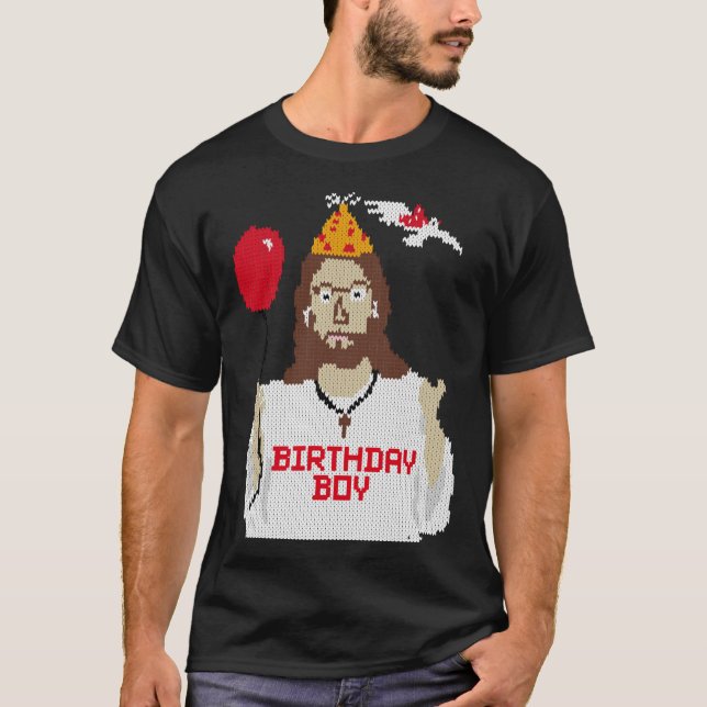 Camiseta Jesus Birthday Boy Natal Oferece Presentes Essenci (Frente)
