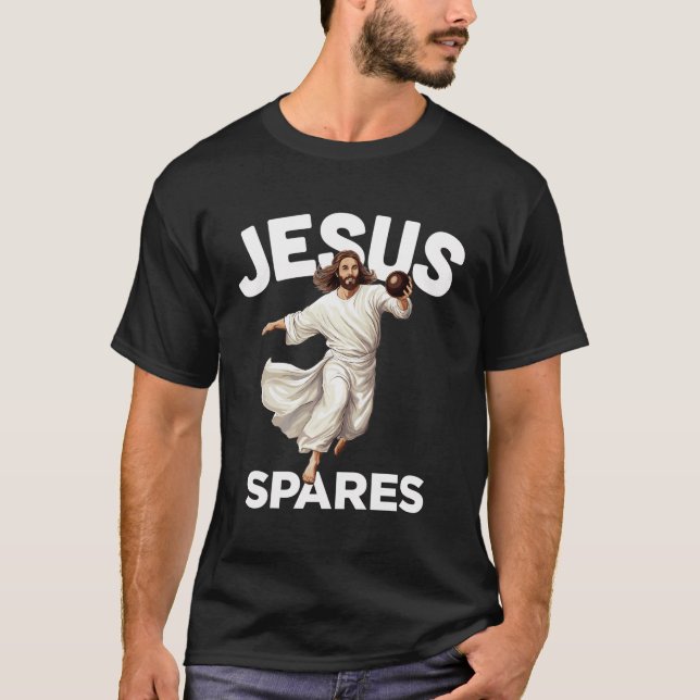 Camiseta Jesus Boliche de Gutter Cristo Cristão Engraç (Frente)