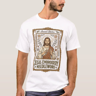 Camiseta Jesus Bordado Trabalhos de Agulha Jesus Bordado Tr