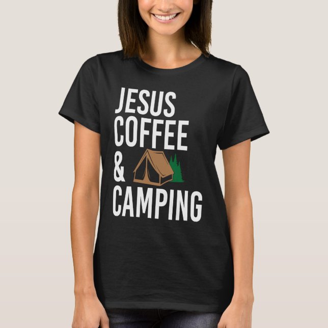 Camiseta Jesus, Café e Gráfico de Campos (Frente)