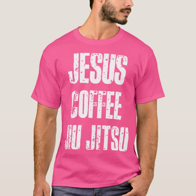 Camiseta Jesus Café Jiu Jitsu - Jiu-Jitsu - Brasileiro Jiu- (Frente)