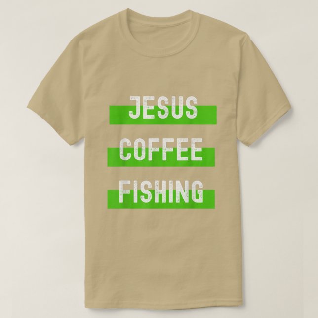 Camiseta Jesus Café Pesca, Presente Cristão (Frente do Design)