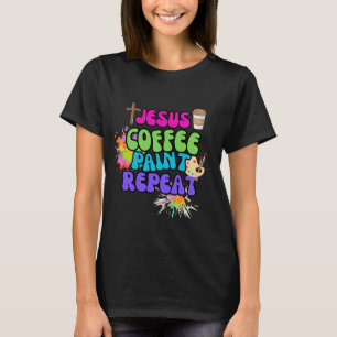 Camiseta Jesus Café Tinta Repetida