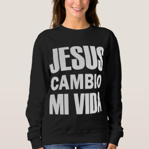 Camiseta Jesus Cambio Mi Vida Cristo de cristão espanhol