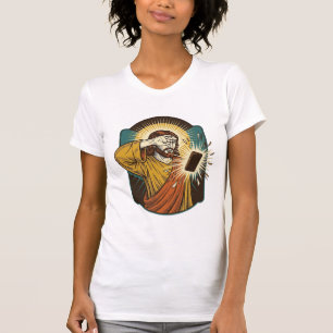 Camiseta Jesus Cegando Máximo Brilho do Telefone Meia-Noite
