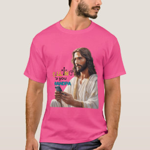 Camiseta Jesus Chamando Sua Família Vovô Mãe Daddom