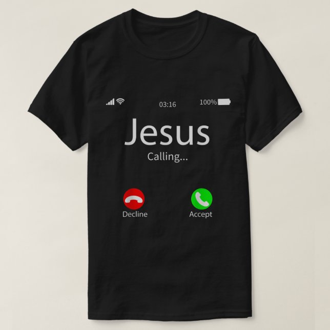 Camiseta Jesus Chamar Deus Cristão Orgulhoso (Frente do Design)