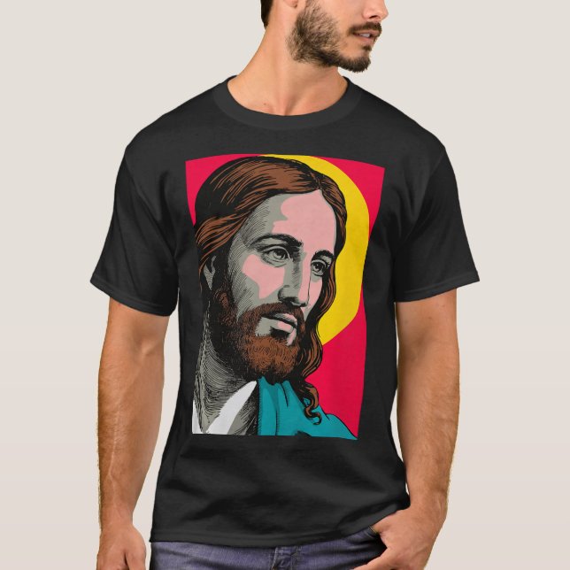 Camiseta Jesus Christ P Art Religious Easter &amp; Christma (Frente)
