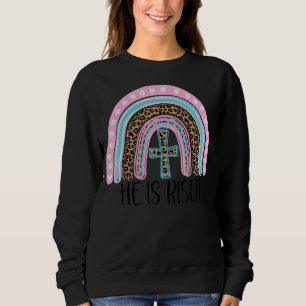 Camiseta Jesus Christian Cross Rainbow Ele É Riscado Feliz