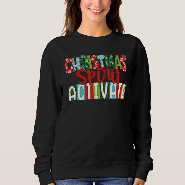 Camiseta Jesus Christians Christmas Spirit Activate Religio (Frente)